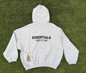 DS New Fear Of God Essentials Hoodie Sweatshirt Size XL Authentic Gray Men FOG